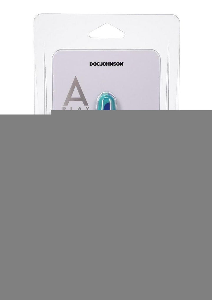 A-Play Groovy Silicone Anal Plug - Blue - 5in
