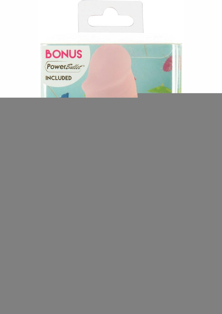Addiction Cocktails Vibrating Silicone Dildo - Peach Bellini/Pink - 5.5in