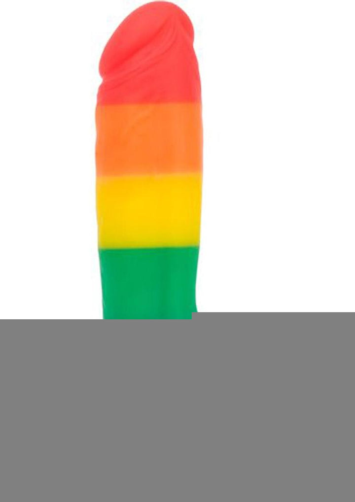 Addiction Toy Collection Justin Silicone Dildo with Balls - Multicolor - 8in