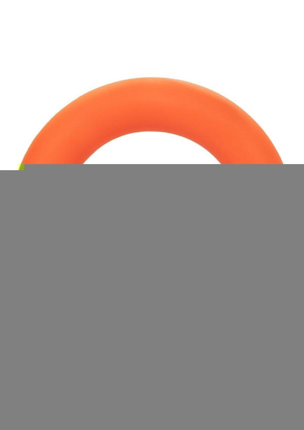 Alpha Liquid Silicone Dual Ball Ring - Orange