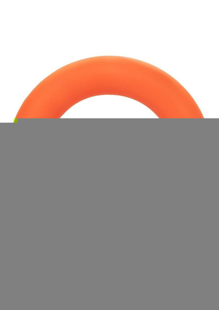 Alpha Liquid Silicone Dual Ball Ring - Orange