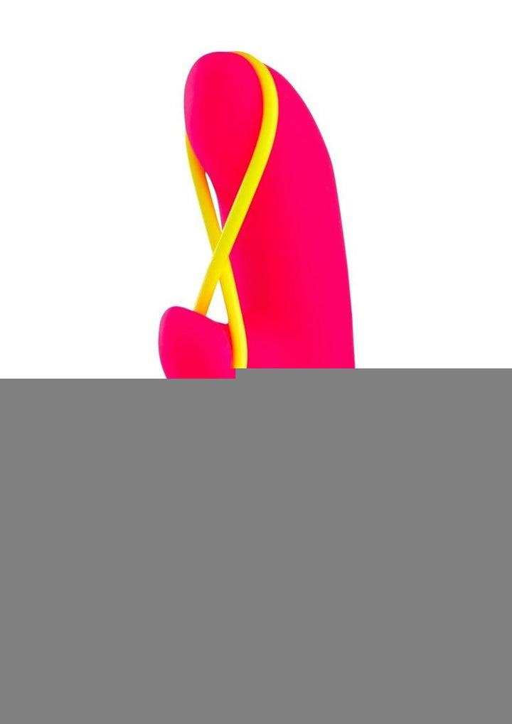 Amorino Silicone Vibrator with Clitoral Stimulator - Pink