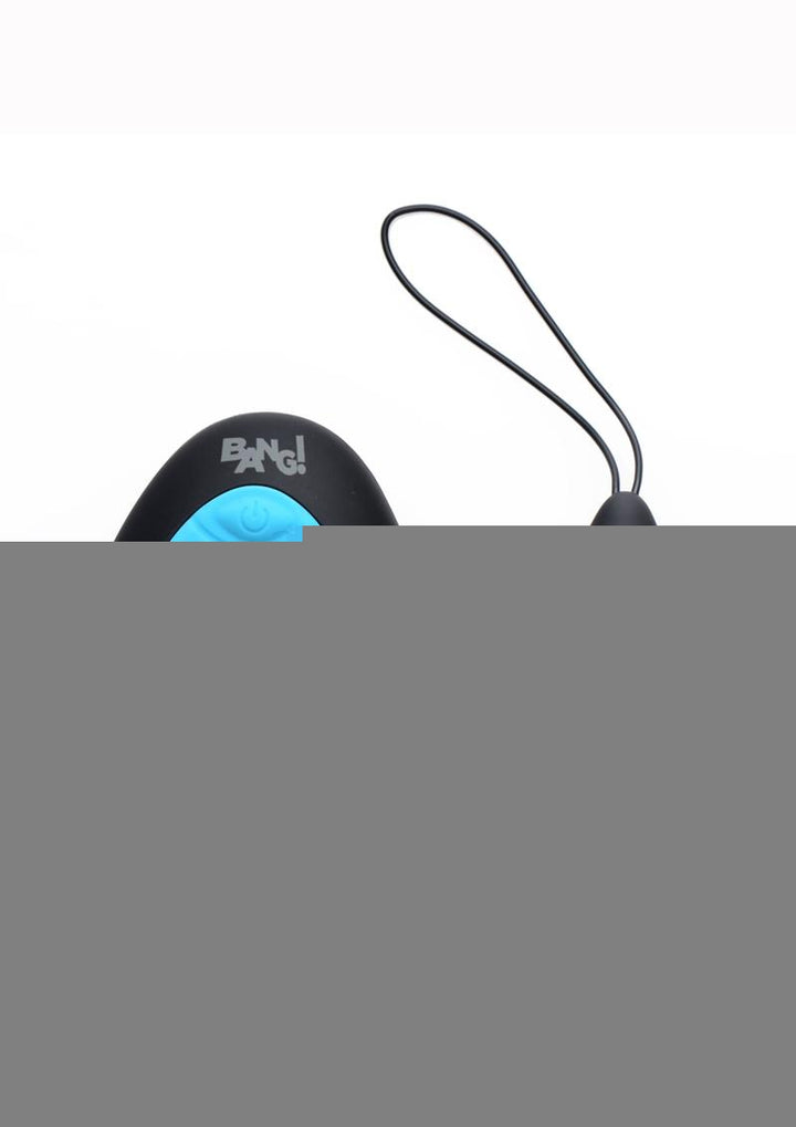 Bang! 10x Rechargeable Silicone Vibrating Egg with Remote Control - Blue