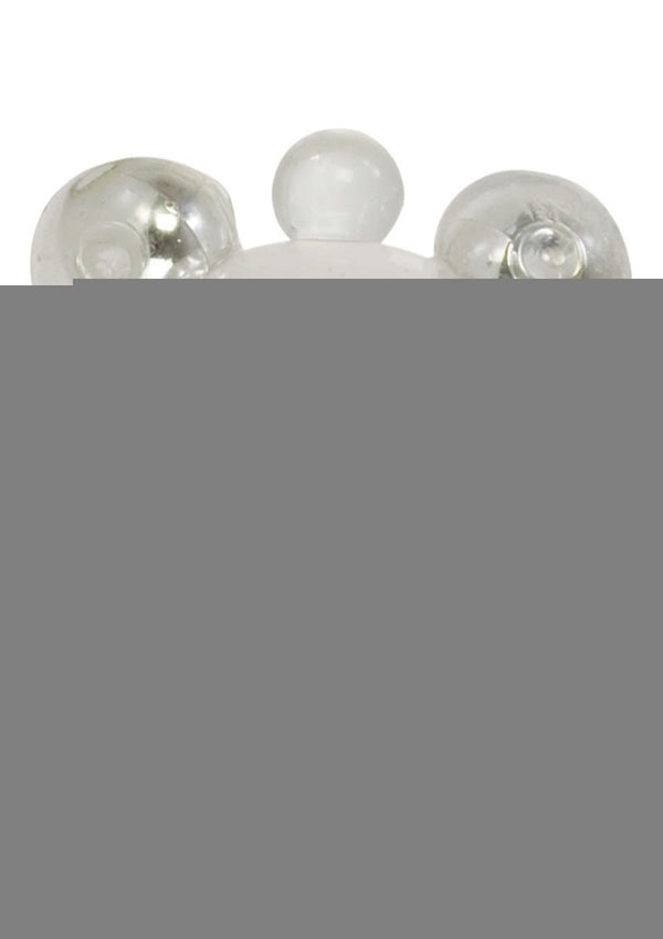 Basic Essentials Enhancer Cock Ring with Beads - Clear