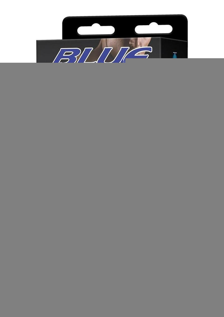 Blue Line Tear Drop Butt Plug - Blue - 3.5in
