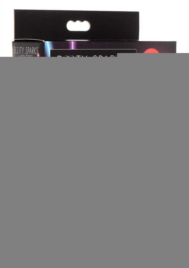 Booty Sparks Laser Heart Rechargeable Silicone Anal Plug with Remote Control - Medium - Black with Red Lights - Black