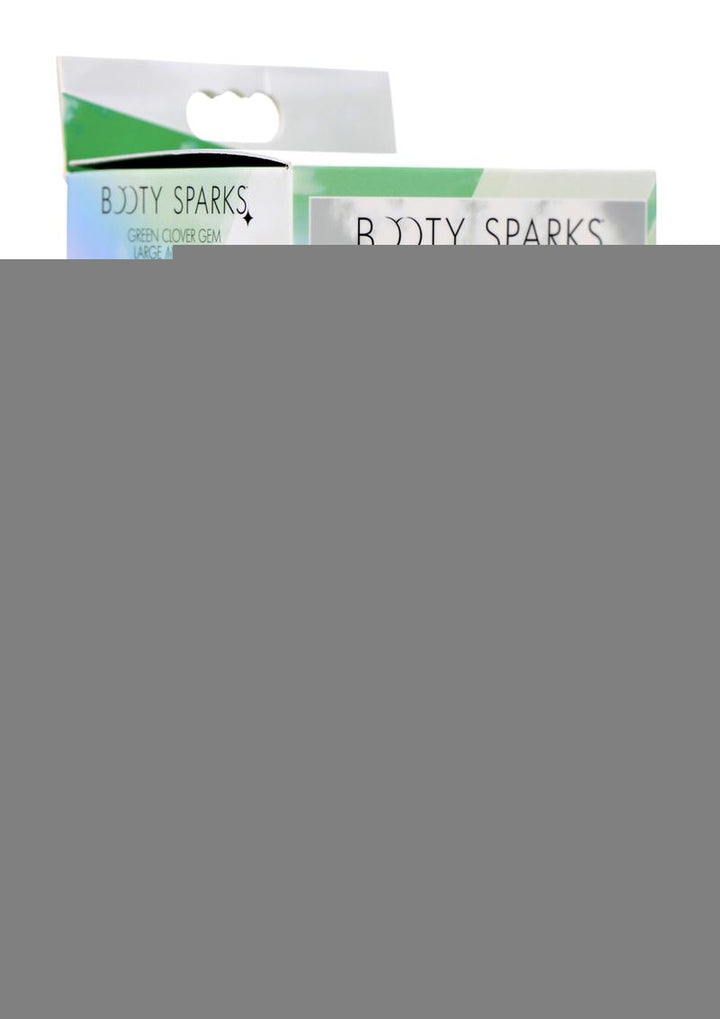 Booty Sparks Lucky Clover Gem Large Anal Plug - Green - Large