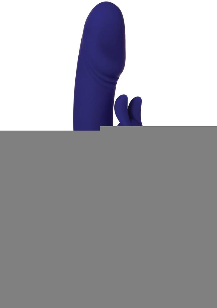 Bunny Buddy Rechargeable Silicone Dual Vibrator with Clitoral Stimulator - Purple
