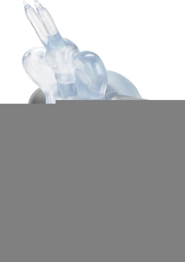 Wireless Butterfly Ring Vibrating Cock Ring with Clitoral Stimulation - Clear