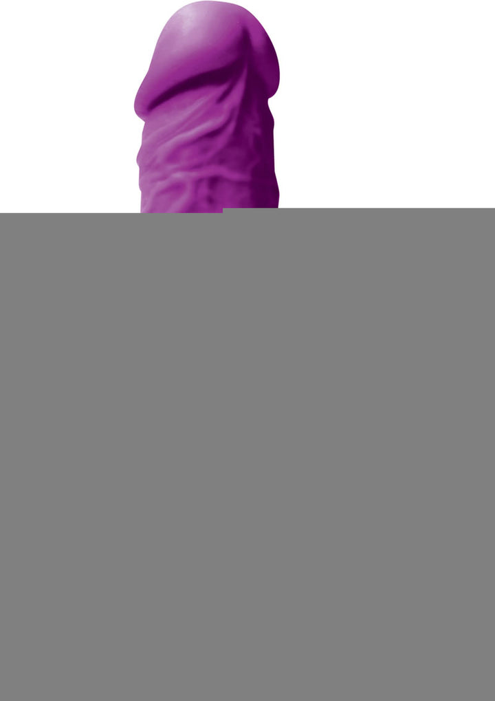 Colours Pleasures Silicone Dildo - Purple - 5in