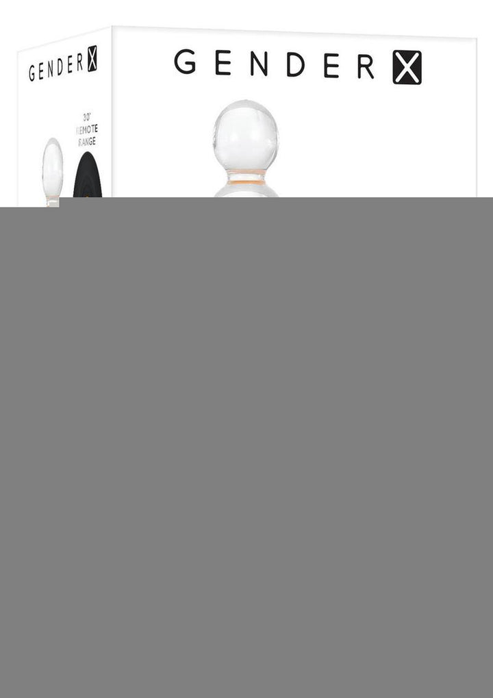 Gender X Orange Dream Silicone Rechargeable Beads with Remote Control - Clear/Orange