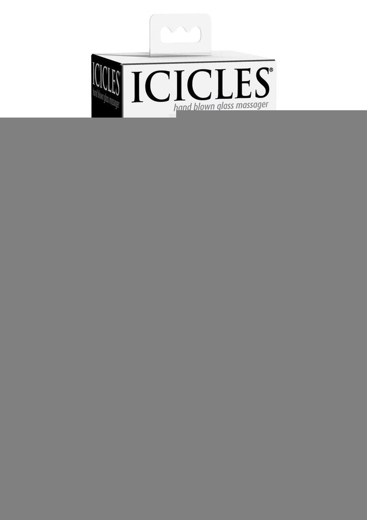 Icicles No. 87 Glass G-Spot Wand with Bendable Silicone Suction Cup - Black
