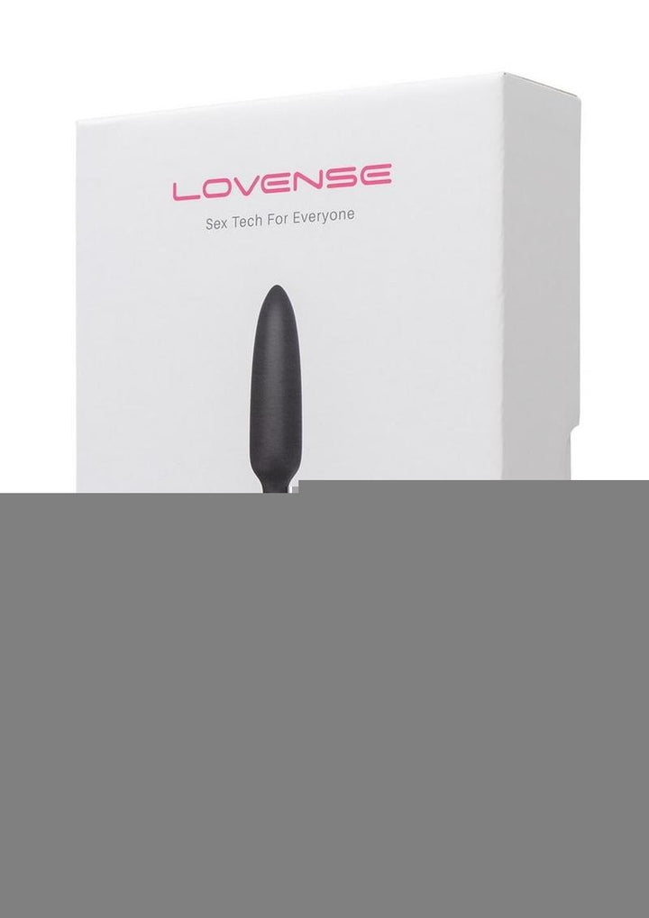 Lovense Hush 2 Rechargeable App Compatible Silicone Vibrating Anal Plug - Black - 1in