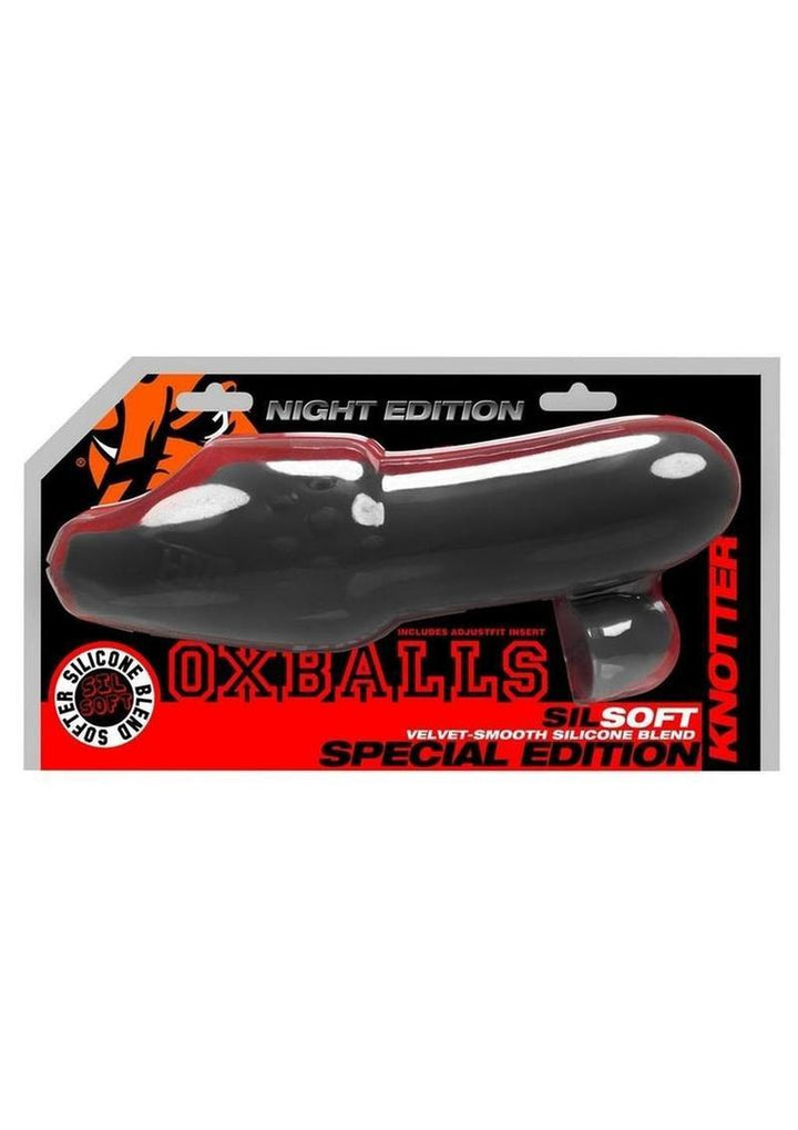 Oxball Knotter Smooth and Swole Nub Based Cocksheath Night Edition - Black