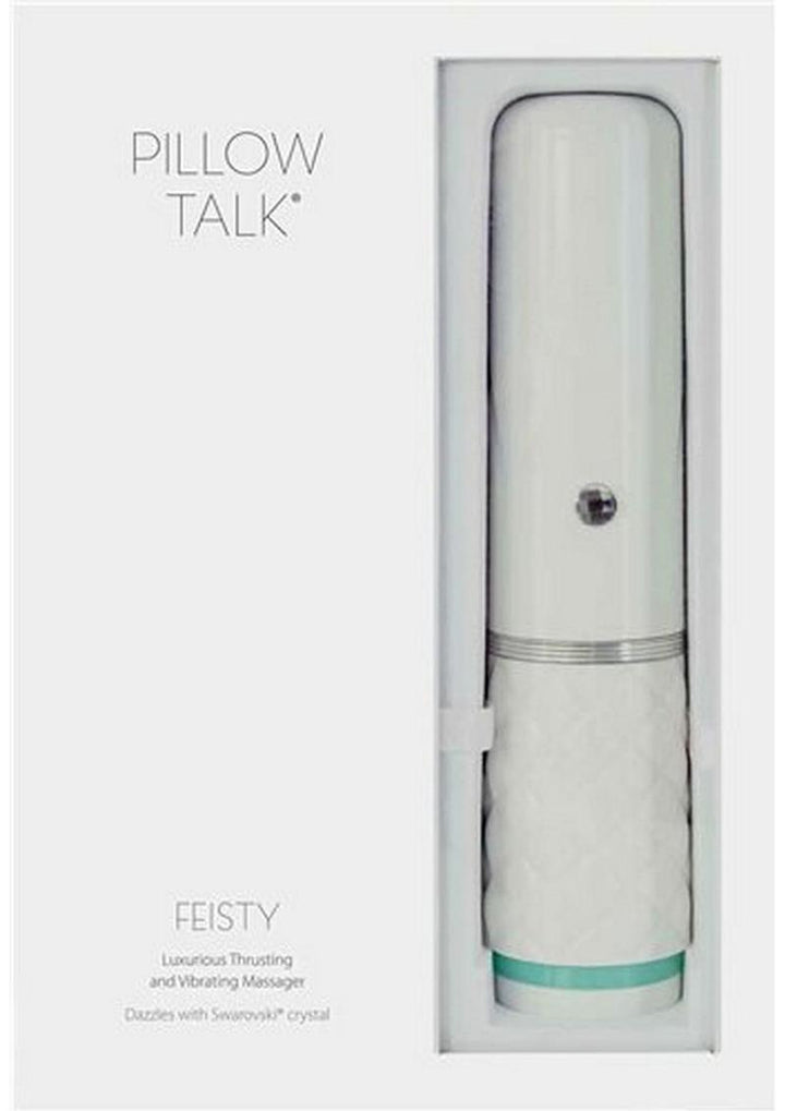 Pillow Talk Feisty Silicone Thrusting and Vibrating Massager - Teal