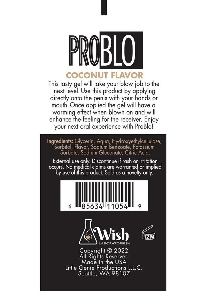 Problo Oral Pleasure Flavored Gel 1.5oz - Coconut