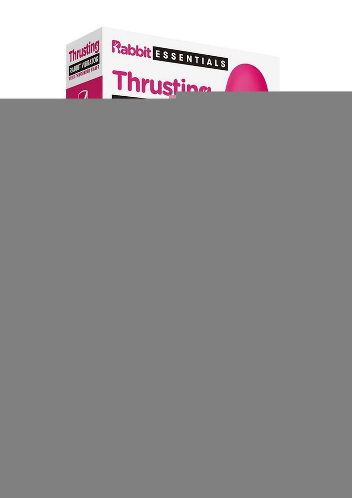 Rabbit Essentials Silicone Rechargeable Thrusting Rabbit Vibrator - Hot Pink/Pink
