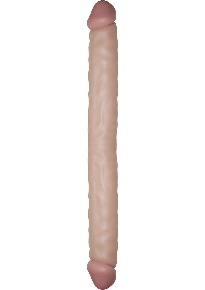 Real Skin All American Whoppers Double Dildo Dildo - Flesh/Vanilla - 13in