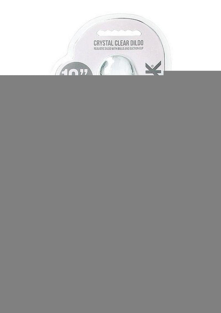 Realrock Crystal Clear Realistic Dildo with Balls - Clear - 10in