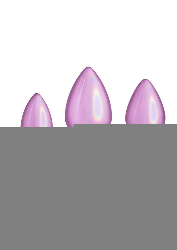 Rear Assets Trainer Chrome Plated Anal Plugs Kit (3pc Set) - Iridescent - Pink