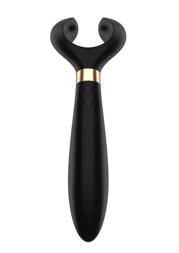 Satisfyer Endless Fun Silicone Magnetic USB Recharge Multifunctional Vibrator Waterproof - Black