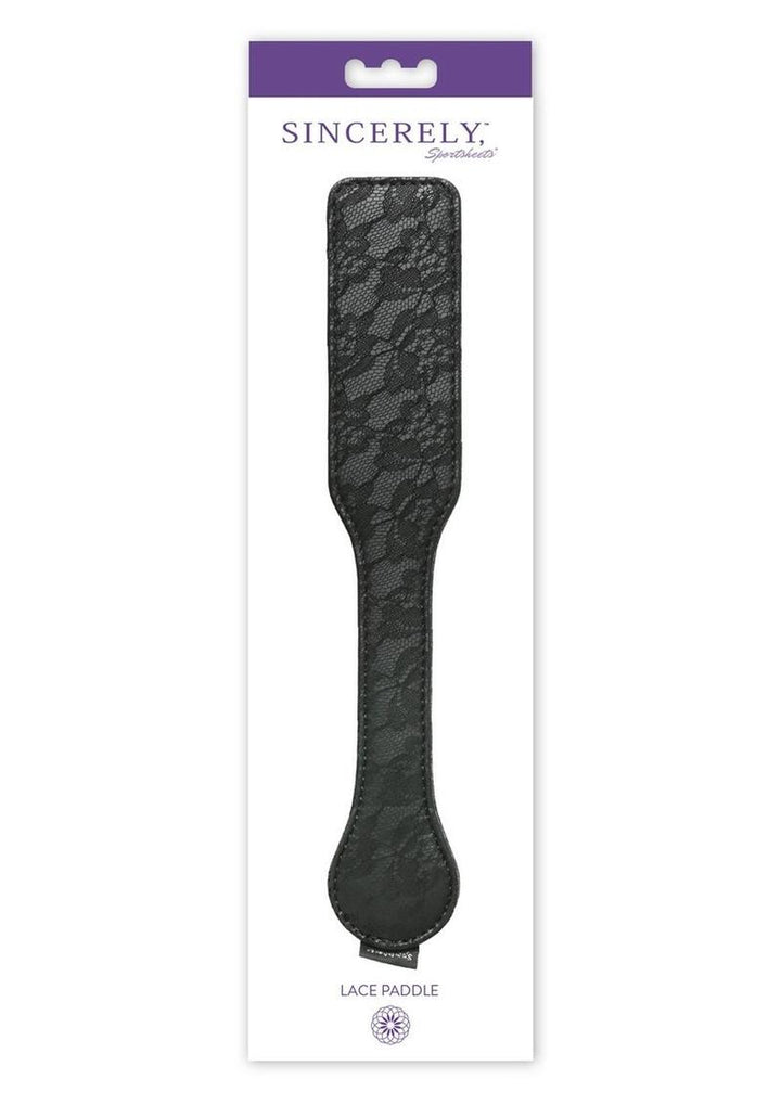 Sincerely Lace Paddle - Black - 12in
