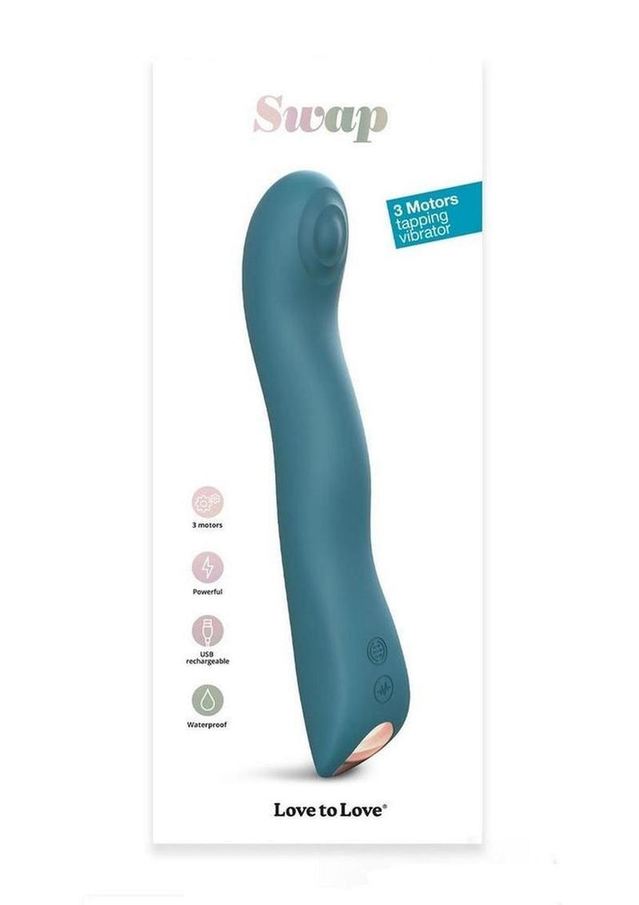 Swap Rechargeable Silicone Vibrator - Teal Me - Teal