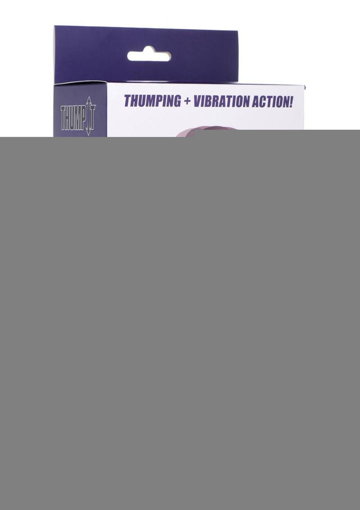 Thump It 7x Remote Control Vibrating and Thumping Silicone Rechargeable Dildo - Brown - 7.7in
