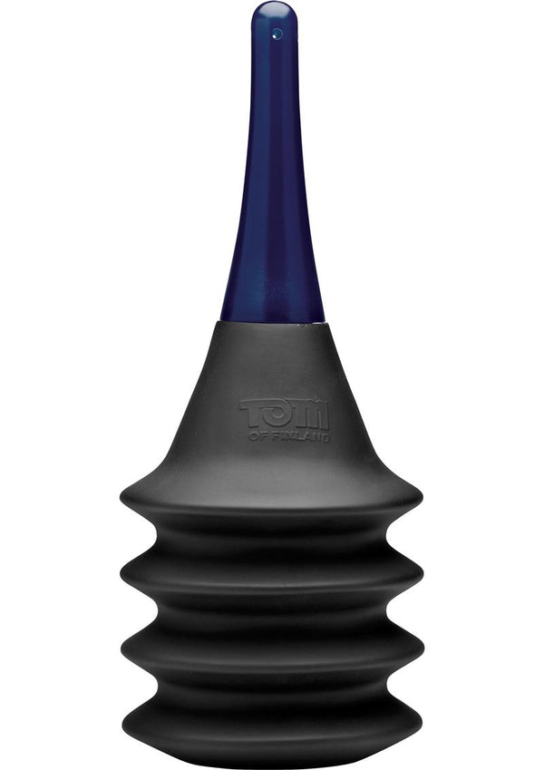 Tom Of Finland Hot Water Large Accordion Enema Bulb - Black/Blue