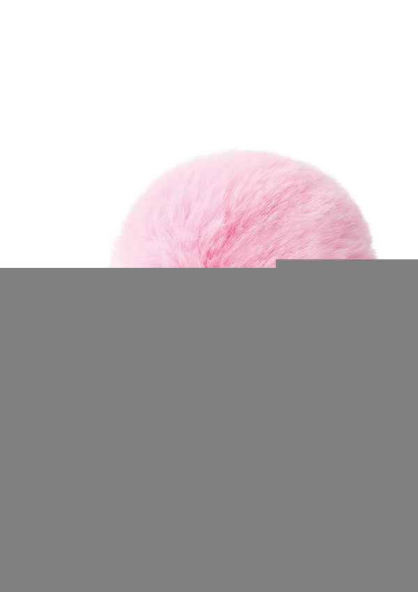 WhipSmart Fluffy Bunny Metal Plug with Tail - Metal/Pink - 2.5in
