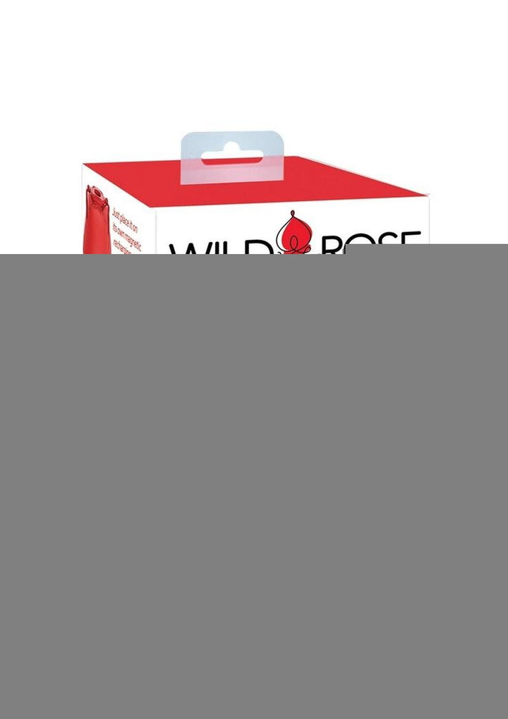 Wild Rose Classic Rechargeable Silicone Clitoral Stimulator with Suction - Red