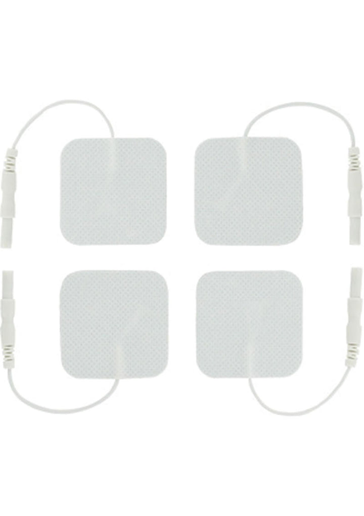 Zeus Electrosex Adhesive Electro-Pads - White - 4 Pack