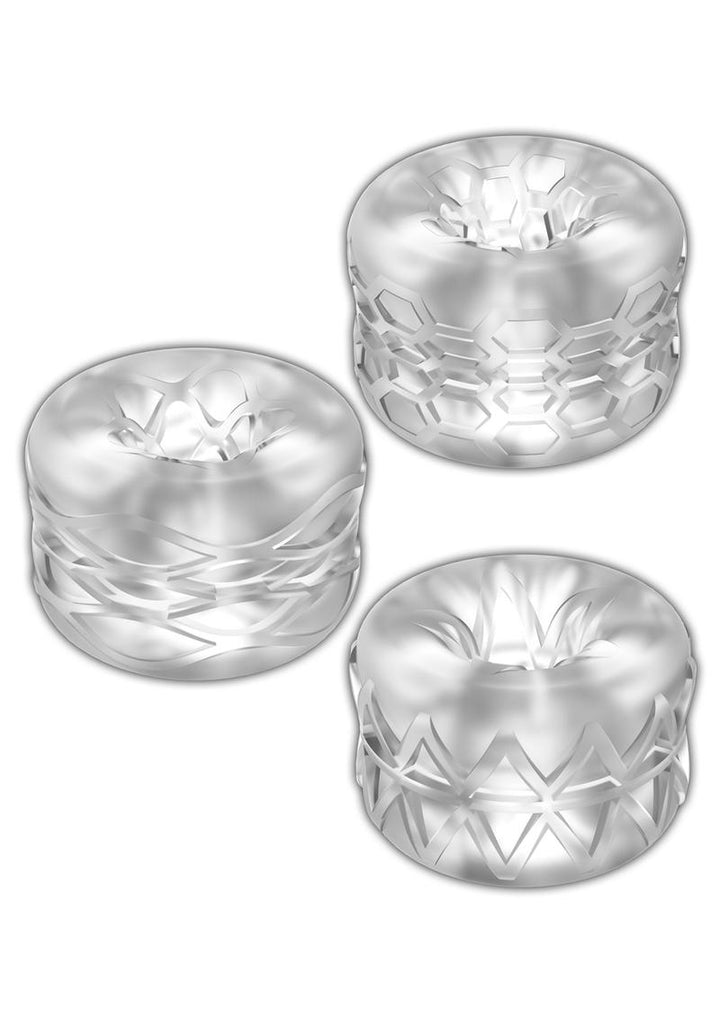 ZOLO Bumperz Strokers Masturbator - Clear - 3 Piece/Set